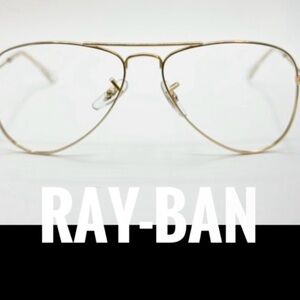 Authentic Ray-Ban Jr kids designer gold aviator prescription eyeglasses frames
